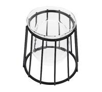 CIMAXIC Hydroponic Vase with Iron Rack for Green Plants Decorative Glass Container for Home Décor Modern Design for Indoor Gardening