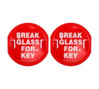 CIMAXIC Key Storage 2pcs Red Glass Break Box for Lock Emergency Quick Multi-Purpose, Plastic Door and Escape and Outdoor Use