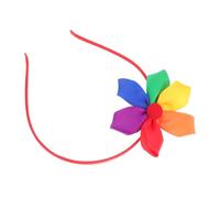 CIMAXIC Lgbt Rainbow Flower Headband Colorful Pride Hair Accessories for Gay Pride Month Single Layer Floral Design for Festivals and Celebrations