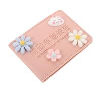 CIMAXIC Lovely Driver License Holder with 4 Card Slots, Pink Daisy Design, Portable Car Essential Sleeve and Id Card Organizer for Driver’S License and Insurance Documents