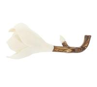 CIMAXIC Magnolia Shaped Ceramic Incense Stick Holder Small Incense Burner Censer Ornament with Delicate Unique Design for Home Desktop Air Purification and Anxiety Relief