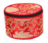 CIMAXIC Meditation Essential Large Singing Bowl Set Buddhist Bells Full Moon Bowl Storage Bag Hand-embroidered Design
