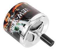 CIMAXIC Metal Ashtray Automatic Extinguishing Ashtray round Desktop Tray Rust Resistant Portable Simple Design Elegant Creative Decorative for Tabletop Display, Gift for Father