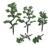 CIMAXIC Micro Spruce Trees Set 5pcs for Sand Table Architecture Models Miniature Landscape Essential Plastic Inserts