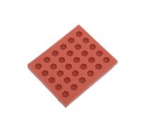 CIMAXIC Miniature Hexagon Brick Mold Reusable Concrete Path Maker Molds Realistic Modeling Precise Hexagon Crafting Withstand High Temperatures Red Silicone for DIY Projects and Mini