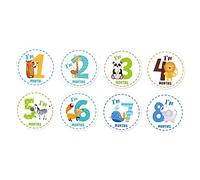 CIMAXIC Monthly Milestone Stickers Set 12 Month Decals Unique Baby for Shower Birthday