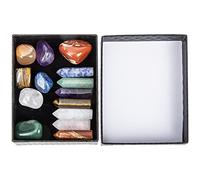 CIMAXIC Multi-Function Crystal Pillars Chakra Stones Set Portable Decorative Energy Stones Box for Home Desktop Adornment Meditation Enthusiasts