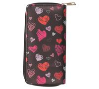 CIMAXIC Multi Functional Long Wallet for Women with Large Capacity, Pu Material, Heart Pattern Design, Holds Multiple Cards and Coins, Stylish and Versatile Accessory for Everyday Use