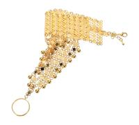 CIMAXIC Multi Layer Hand Chain Bracelet Ring Bracelet Hand Chain Ethnic Alloy Resistant to Fading Comfortable Fit Women Belly Dancer Themed Events Dance Performances