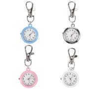 CIMAXIC Nurse Pocket Watches Keychain Set Alloy and Glass Material for Professionals 4pcs with Glow-in-the-Dark Round Dial, Easy to Use and Long Life, for Nurses in Healthcare