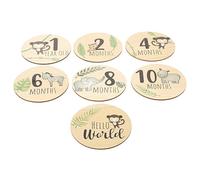 CIMAXIC Personalised Name Plaque Newborn Announcement Sign 7pcs Milestone Cards Monthly Milestone Growth Cards for Baby Shower Decor