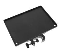 CIMAXIC Phone Tray for Live, Microphone Stand Clamp-on Shelf, Plastic, Black, Secure Stable Holding, for Podcasting and Singing