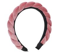 CIMAXIC Pink Cloth Braid Headband for Women, Padded Headbands for Quick Hair Fixing and Convenient Wearing, for Washing Face and Reading