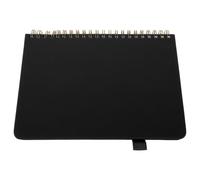 CIMAXIC Portable Black Address Book with Alphabet Tabs, Hardcover Spiral Notebook B6 Size, Integrated Write Holder and Write Loop, for Office and Travel Organizing Information
