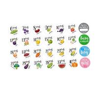 CIMAXIC Pregnancy Reveal Ideas Weekly Month Stickers Belly Stickers for Pregnant Women Photo Props