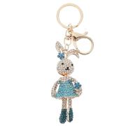 CIMAXIC Rabbit Shape Key Chain Multipurpose Pendant Portable Hanging Decoration Alloy Material Shining Incomparable Bright Design Easter Atmosphere Mobile Phone Pendant Accessory