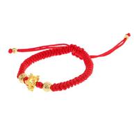 CIMAXIC Red Rope Bracelet Dragon Design 2024 New Year Bracelet Woven Technique Aluminum Alloy Stylish Accessory Inspired by Traditional Chinese Culture