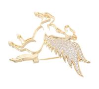 CIMAXIC Rhinestone Horse Lapel Pin Unisex Zodiac Animal Brooch Elegant Chinese Year Accessory for Dresses Hats Suits Jackets Decorative Badge for Women Men