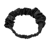 CIMAXIC Satin Elastic Makeup Headband for Women - Wide Solid Black Spa Face Washing Hair Band, Soft Skincare Headband Suitable for Yoga and Beauty Routines