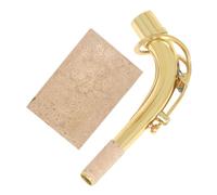 CIMAXIC Saxophone Bend Neck Sax Neck Replacement Part Alto Sax Bend Brass Material Cork Sheet