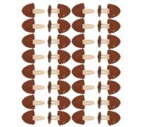 CIMAXIC Sew-on Horn Toggle Buttons Pu Leather Material Classic Coffee Colour 8 Pairs with Cotton Thread for Revamping Jackets for Coat and Blazer Replacement and DIY Sewing Accessories