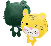 CIMAXIC Shoulder Bags Pu Leather Material 2 Pcs Coin Purse Set with Frog and Tiger 3D Design Comfortable Shoulder Straps, for Shopping and Traveling