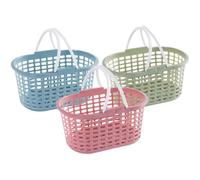 CIMAXIC Shower Caddy Basket and Bottom Holes Plastic 3pcs with Handle