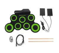 CIMAXIC Silicone Folding Drum Set for Boy Girl Digital Drum Kit Dj Toy Kit Roll up Electronic Folding Usb Realistic Sound Headphone Output Metronome Hi-hat Pedal Control