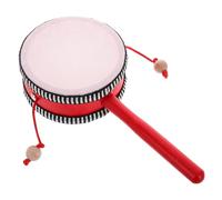 CIMAXIC Small Wooden Drum Rattle Traditional Boys and Girls Music Instrument Hand Rattle Drum for Baby Development Method Compliant