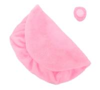 CIMAXIC Soft and Absorbent Oblong Toilet Seat Cover in Pink Polyester, Cozy Plush Texture with Pressure Reducing Feature, Decorative Bathroom Toilet Lid Cover Suitable for Families