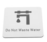 CIMAXIC Stop Wasting Water Sign Save Water Warning Plaque Aluminium Plastic Panel, Highly Visible and Easy Installation for School and Home Wall Decoration