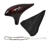 CIMAXIC Straw Fire Ceramic Ocarina Tones Alto Flute for Beginners Portable Student Ocarina