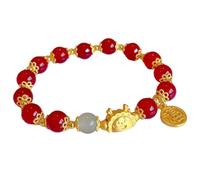 CIMAXIC Sturdy Beaded Bracelet Crafted Crystal Bracelet Simple Novelty Beautiful Design Practical Not Easy to Deform for Official Occasions 7.86x0.79x0.79 in Dragon Year New Year