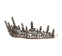 CIMAXIC Vintage Baroque Bridal Headdress Rhinestone Crown for Women and Crystal Queen Tiara Hair Accessory for Halloween Wedding Prom Cosplay Birthday Celebrations