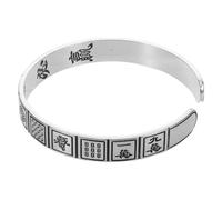 CIMAXIC Vintage Mahjong Bracelet Open Cuff Unisex Charm Bangle Chinese Year Jewelry Cultural with Handcrafted Retro Thirteen Wonders Design