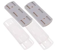CIMAXIC Wall Mount Socket Fixer Power Strip Holder 2pair with Ergonomic Design and Punch Free Abs Material Color Suitable for Acrylic and Flat Stainless Steel