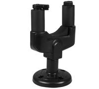 CIMAXIC Wall Mounted Guitar Hanger Install Main Hold Bracket Design Black Plastic with Auto Locking Grip and Buckle 4 Screw Holes Base for Guitar and Bass for Wall Mount