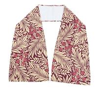 CIMAXIC Washable Adult Bib Scarf Lightweight Skin-friendly Dining Protector for Seniors and Women Stylish Polyester with Decorative Leaf Print Reusable Clothing Shield for Mealtime