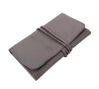 CIMAXIC Waterproof Makeup Brush Rolling Case, Large Capacity Cosmetic Brush Holder Bag in Light Grey for Travel and Home Organization