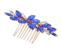 CIMAXIC Wedding Bridal Hair Comb Side Comb with Emerald Green Glass Marquise Crystals, Bride Hair Accessory for Wedding and Special Occasions, Blue Tone Hairpiece for Brides