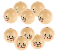 CIMAXIC Wooden Beads Practical and Comfortable to Round Khaki Color 20pcs Spacer Beads with Simple Design for Jewelry Making and Handmade