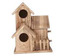 CIMAXIC Wooden Parakeet Nest Bird Breeding Cottage Parrot Hideout Garden Bird House Nesting Cottage for Australian Parrots