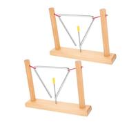 CIMAXIC Wooden Stands Strikers Included Metal Triangle Bells for Boys and Girls Beginner Triangle Percussion Instrument