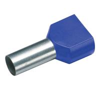 Cimco 187709 Twin ferrule 2.5 mm² Partially insulated Blue 100 pcs