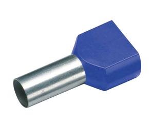 Cimco 187710 Twin ferrule 2.5 mm² Partially insulated Blue 100 pcs