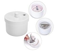 Cimenn Nail Art Sterilizer, Disinfection Round Box Sterilizer Pot Clean Jar, Metal Tools Manicure Accessories for Nail Art, for Professional Salon Use and Home