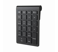 cimetech Bluetooth Numpad, Wireless Numeric Keypad with 22 Buttons Portable Ergonomic Mini Numpad Office Calculating Number Pads for Laptop, Notebook, Desktop, Computer, PC (Black)