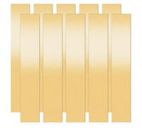 Cimeton 10PCS 150 * 25 * 0.4MM Rectangle Brass Sheet Brass Plates Metal Film Attached Plates Brass Flat Bar Stock for DIY Handicrafts Jewelry Model Crafts Repairs Electrical