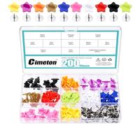 Cimeton 200PCS Rubber Pin Backs Locking Five-Pointed Star Locking Pins Back Clutch Backings Holder Pin Keepers Brooch Holder for Hat Badge Craft Making