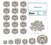 Cimeton 24PCS 623ZZ Carbon Steel Deep Groove Bearings Double Sealed Carbon Steel Bearings Double Shield Deep Groove Bearings for VORON Printer